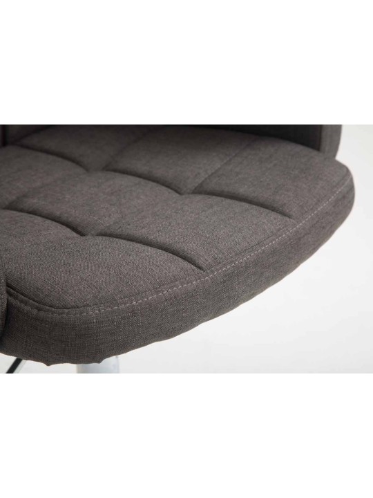 Banqueta de trabalho em tecido Los Angeles, cinza escuro