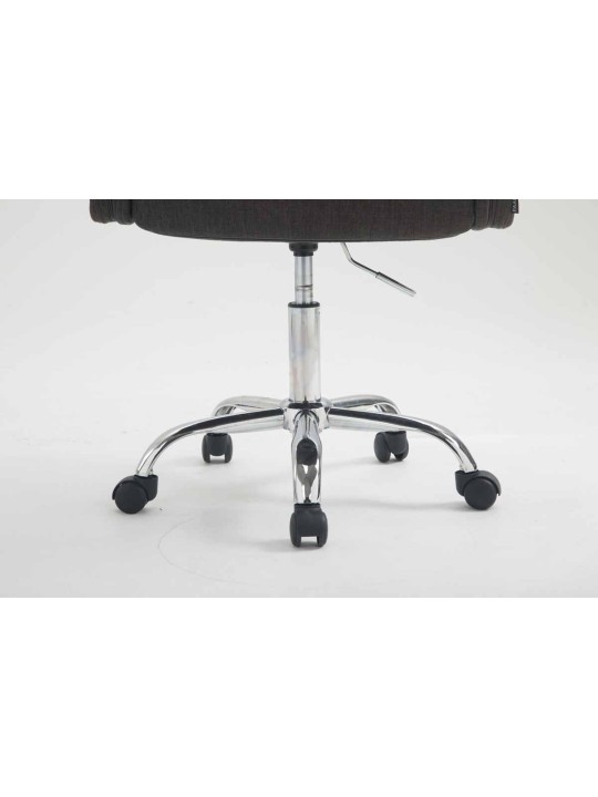 Banqueta de trabalho em tecido Los Angeles, cinza escuro