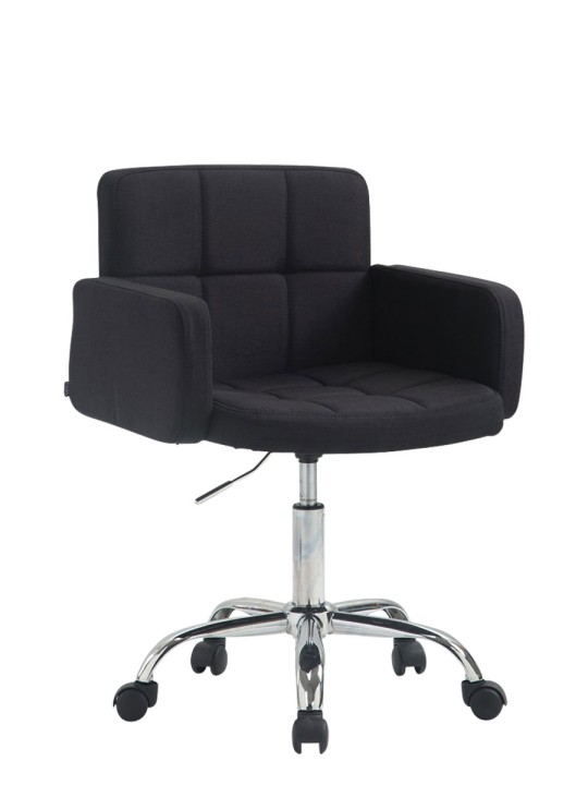 Banqueta de trabalho em tecido Los Angeles, preto