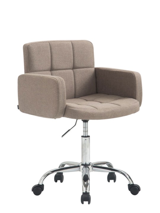 Banqueta de trabalho em tecido Los Angeles, taupe
