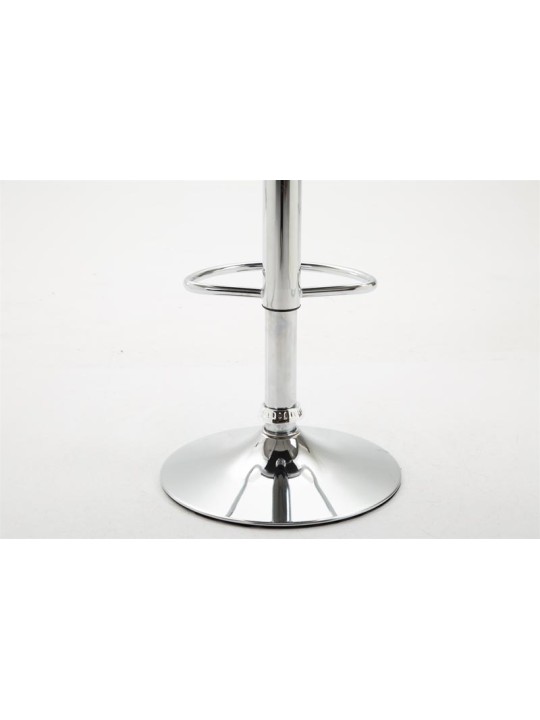 Banqueta alta Dyn V2 em couro sintético cromado, branco Banqueta alta Dyn V2 em couro sintético cromado, branco