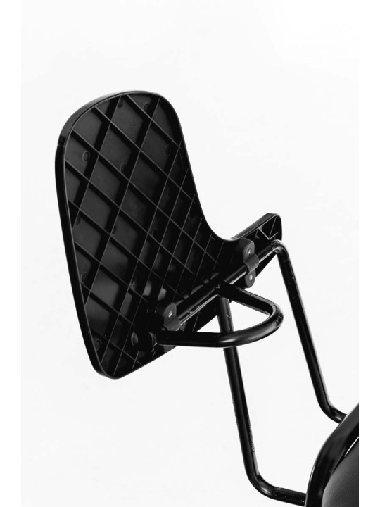 Cadeira Ken com mesa dobrável em imitação de couro, preto