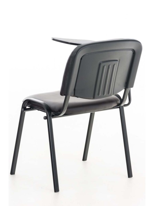 Cadeira Ken com mesa dobrável em imitação de couro, castanho