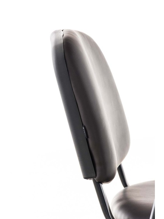 Cadeira Ken com mesa dobrável em imitação de couro, castanho