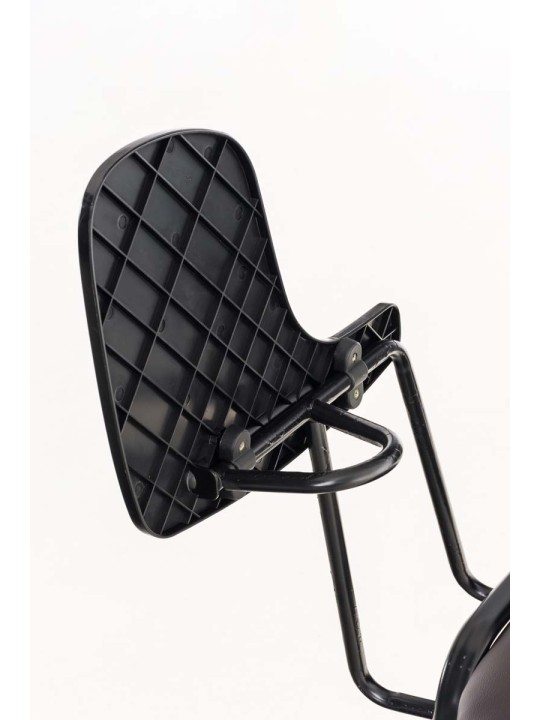 Cadeira Ken com mesa dobrável em imitação de couro, castanho