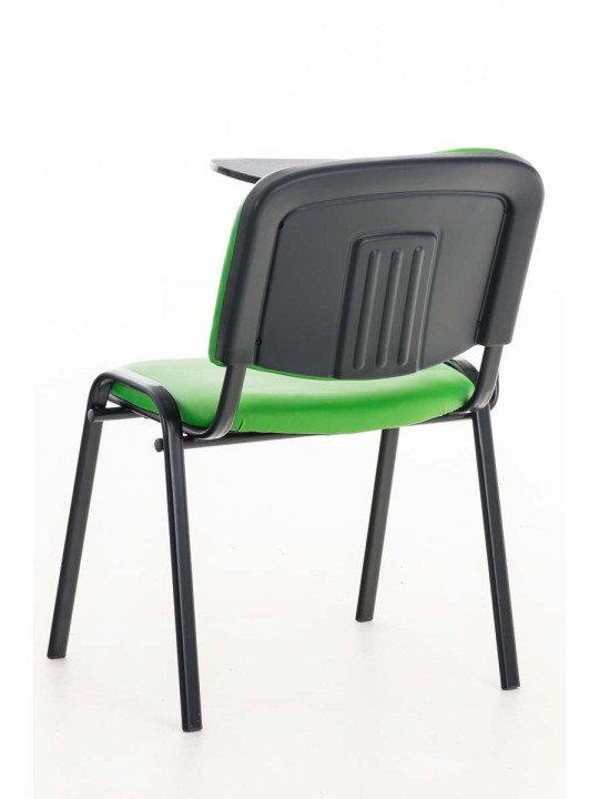 Cadeira Ken com mesa dobrável em imitação de couro, verde