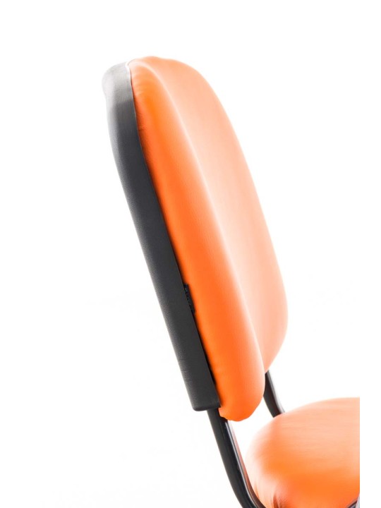 Cadeira Ken com mesa dobrável em imitação de couro, laranja