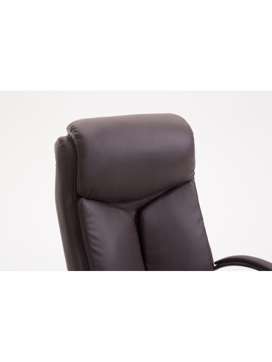 Cadeira de escritório Vaud pele sintética, castanho