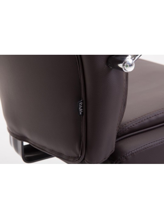 Cadeira de escritório Vaud pele sintética, castanho