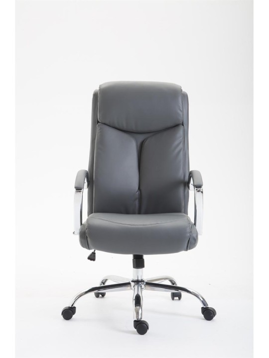 Cadeira de escritório Vaud pele sintética, cinza
