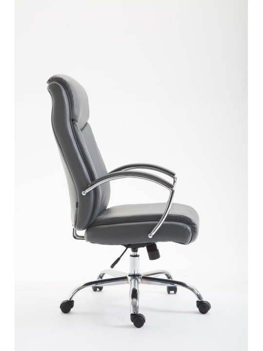 Cadeira de escritório Vaud pele sintética, cinza