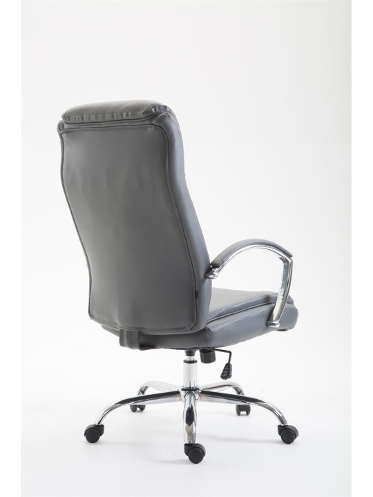 Cadeira de escritório Vaud pele sintética, cinza