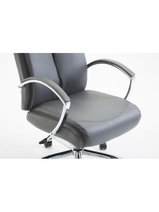 Cadeira de escritório Vaud pele sintética, cinza
