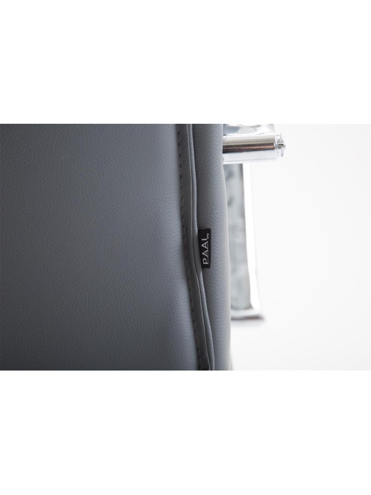 Cadeira de escritório Vaud pele sintética, cinza