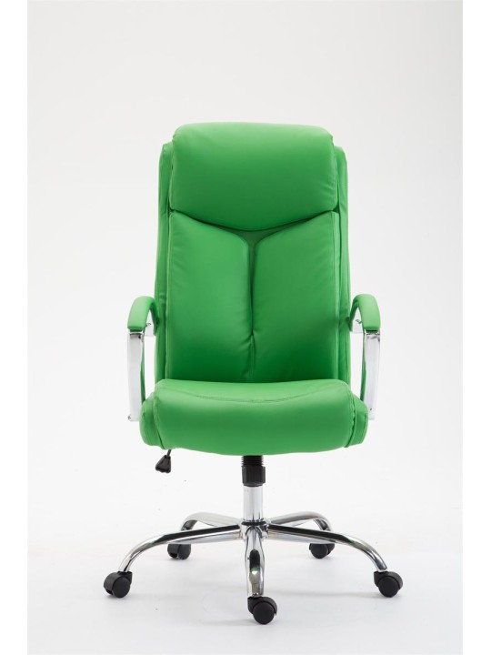 Cadeira de escritório Vaud pele sintética, verde