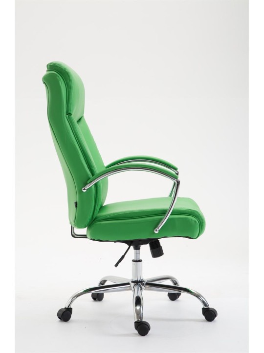 Cadeira de escritório Vaud pele sintética, verde