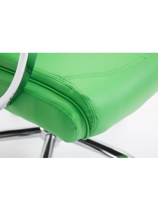 Cadeira de escritório Vaud pele sintética, verde