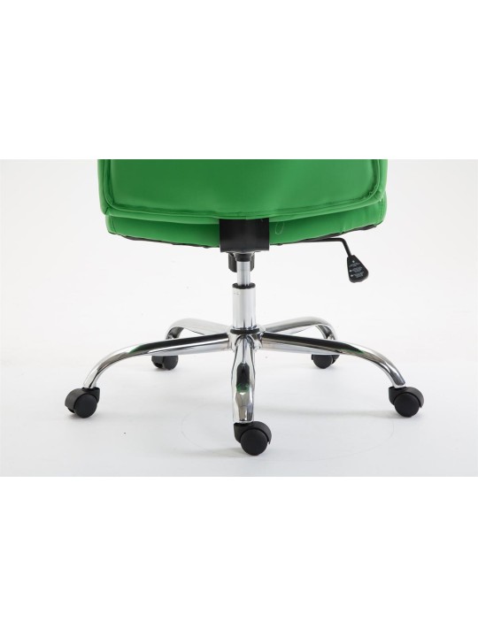 Cadeira de escritório Vaud pele sintética, verde