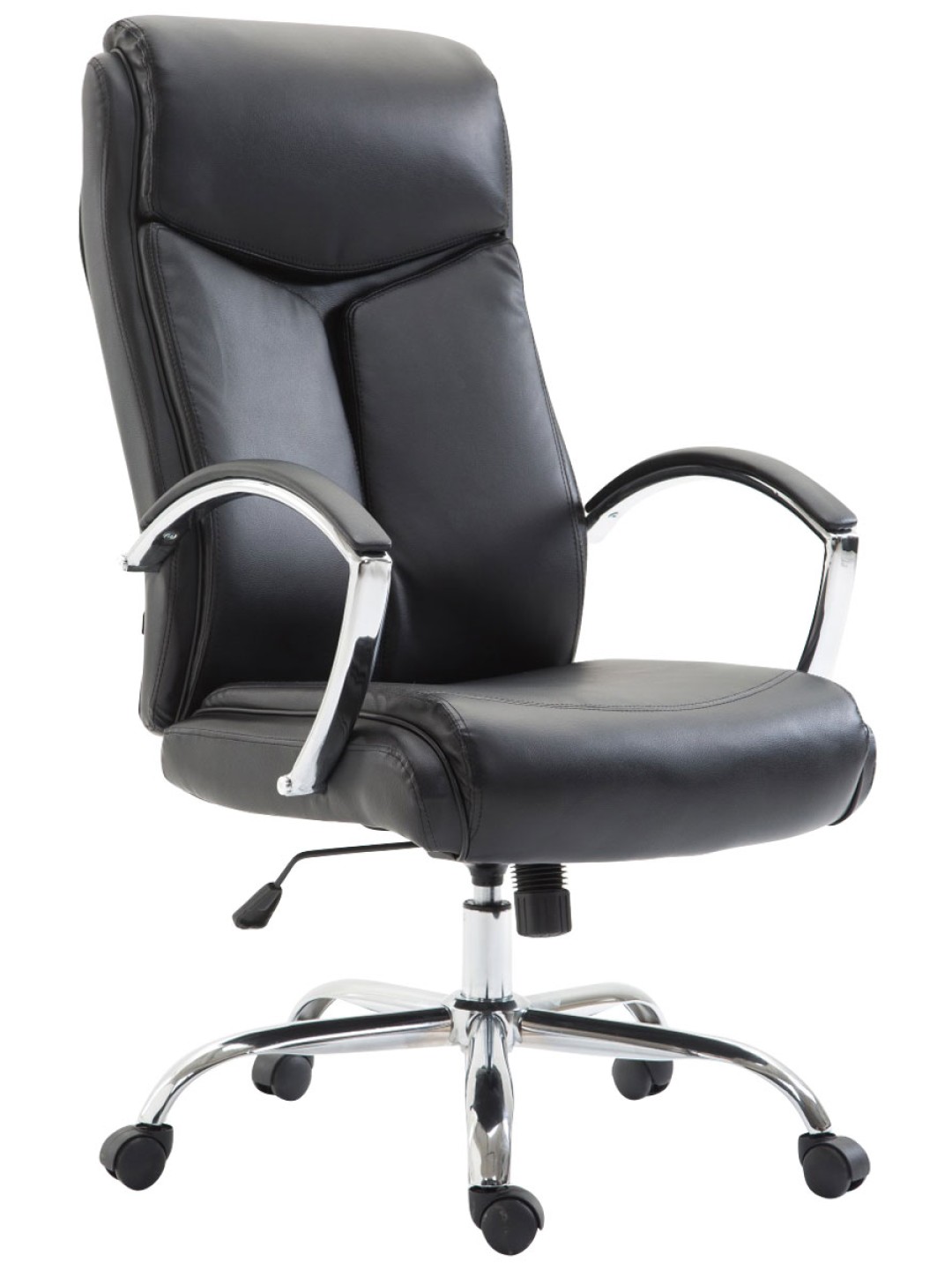 Cadeira de escritório Vaud pele sintética, preto