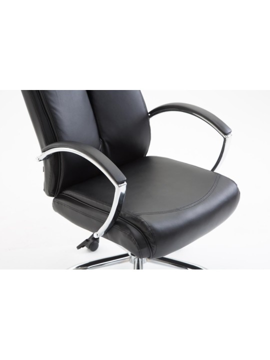 Cadeira de escritório Vaud pele sintética, preto