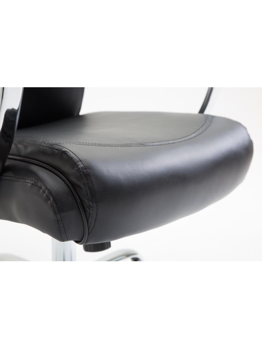 Cadeira de escritório Vaud pele sintética, preto