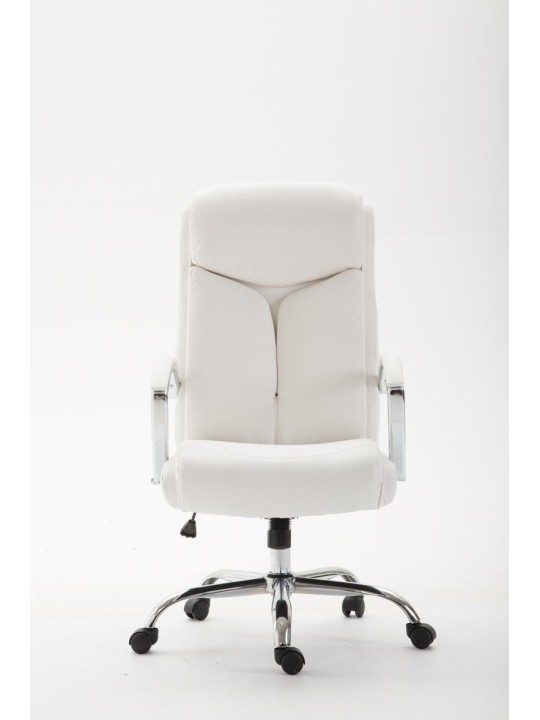 Cadeira de escritório Vaud pele sintética, branco