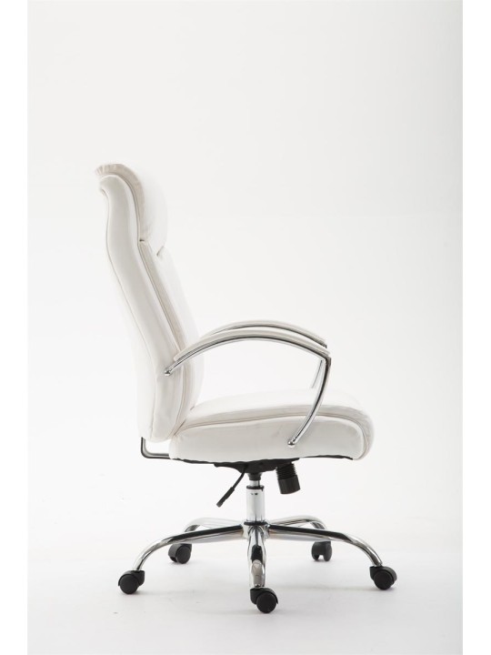Cadeira de escritório Vaud pele sintética, branco