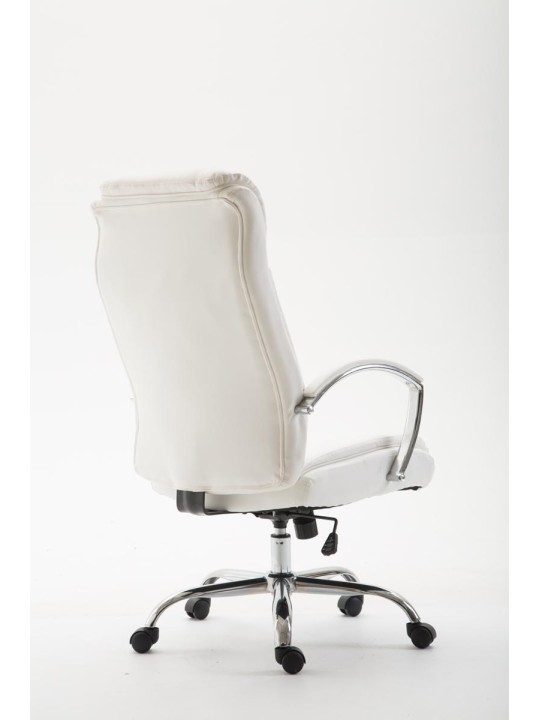 Cadeira de escritório Vaud pele sintética, branco