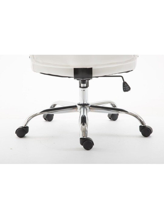 Cadeira de escritório Vaud pele sintética, branco