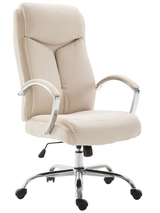 Cadeira de escritório em tecido Vaud, creme