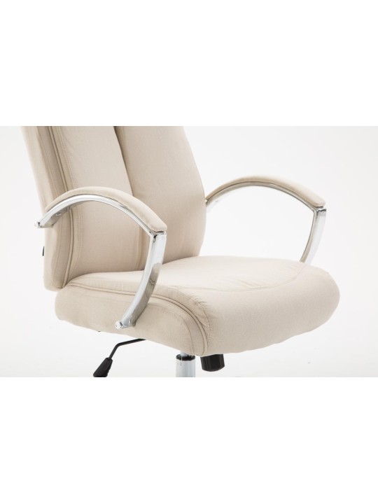 Cadeira de escritório em tecido Vaud, creme