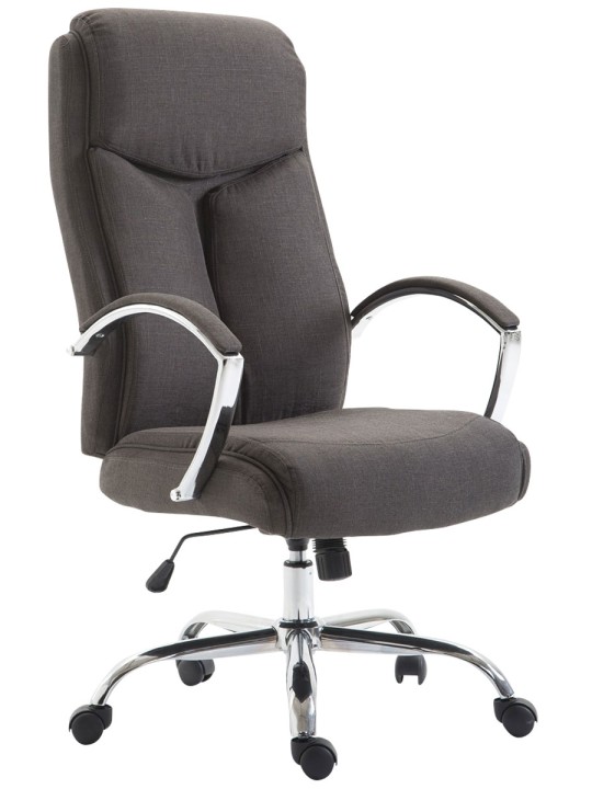 Cadeira de escritório em tecido Vaud, cinza escuro