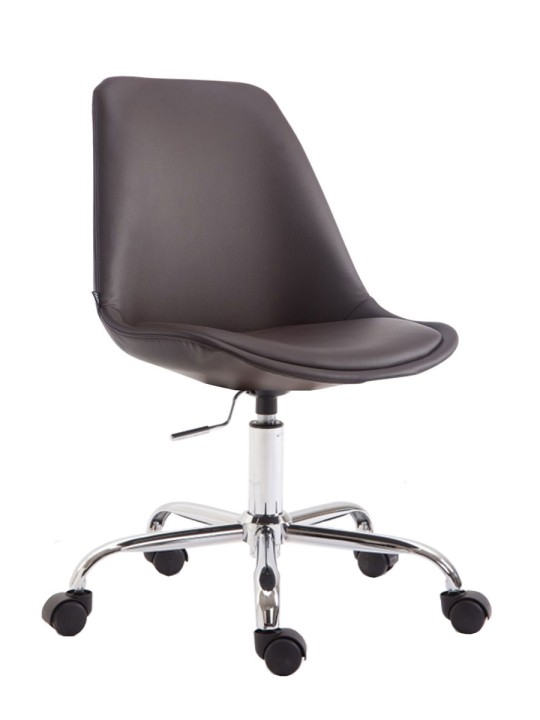 Cadeira de escritório Toulouse couro sintético, castanho