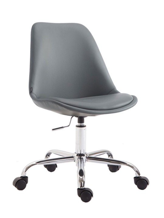 Cadeira de escritório Toulouse couro sintético, cinza