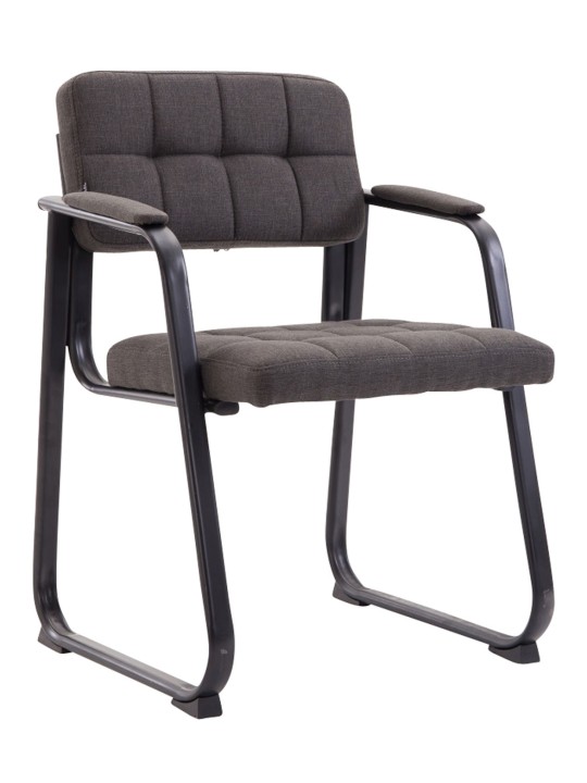 Cadeira para visitantes tecido Canadá B, cinza escuro