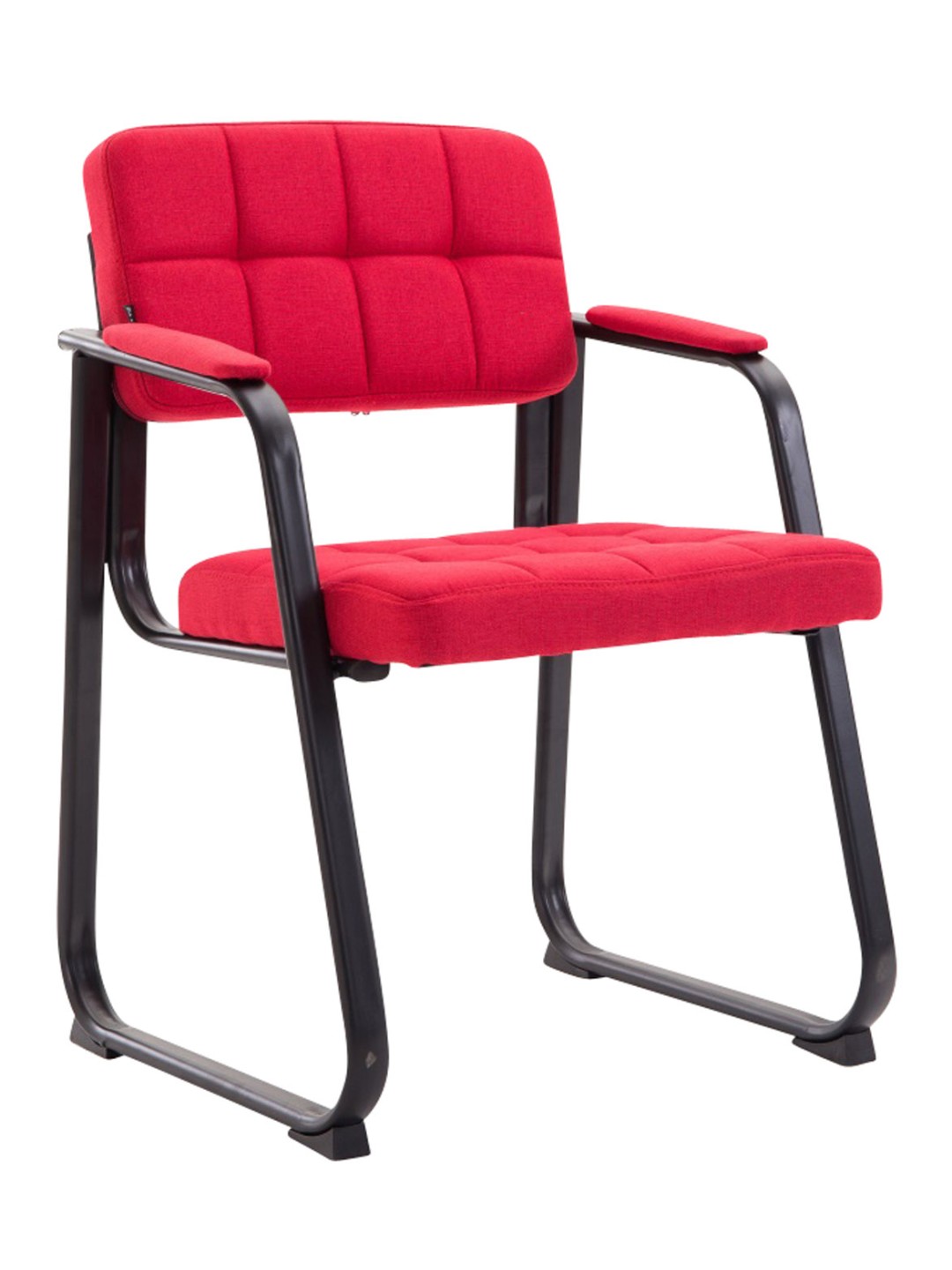 Cadeira para visitantes tecido Canadá B, vermelho