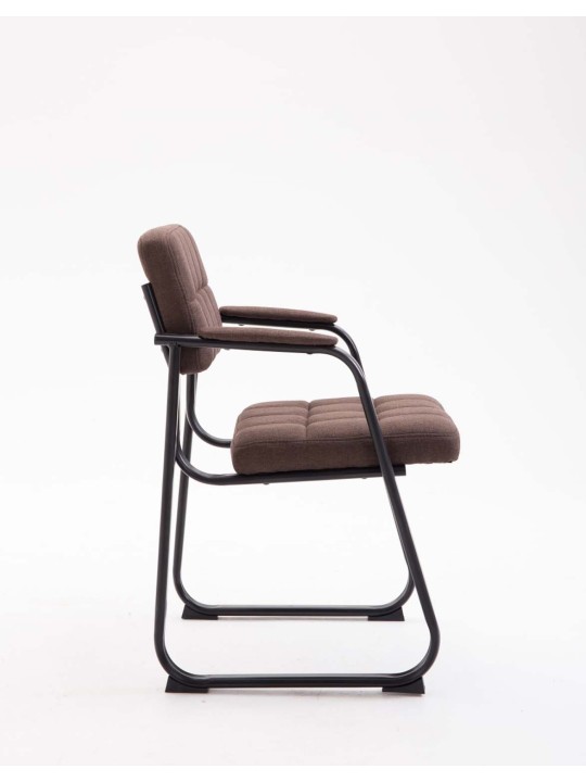 Cadeira para visitantes tecido Canadá B, castanho