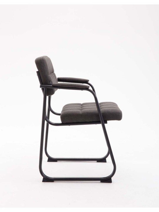 Cadeira para visitantes tecido Canadá B, cinza escuro