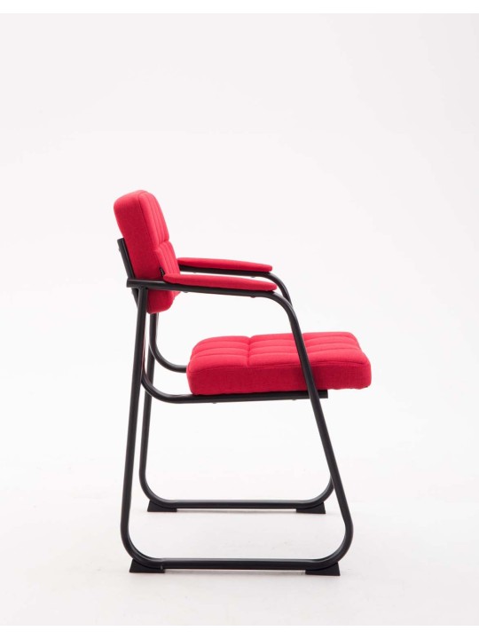 Cadeira para visitantes tecido Canadá B, vermelho