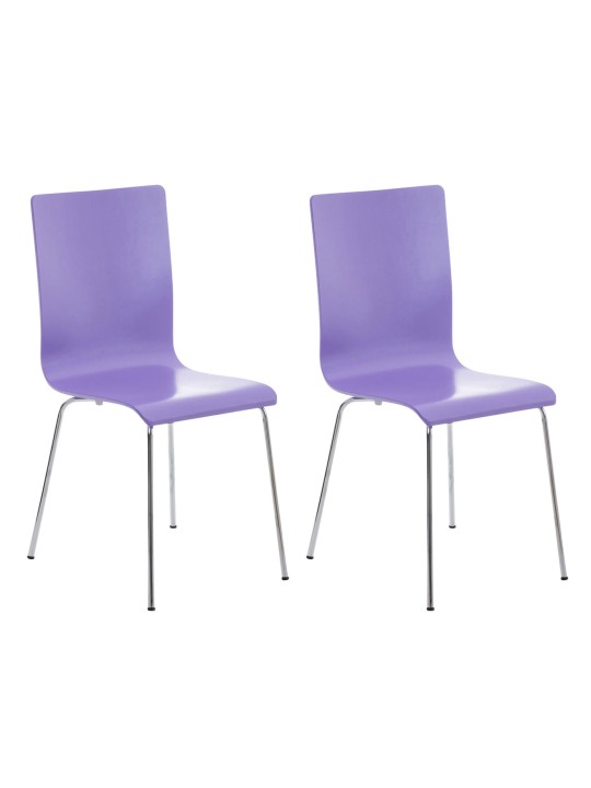 Conjunto de 2 cadeiras para visitantes Pepe, lilás