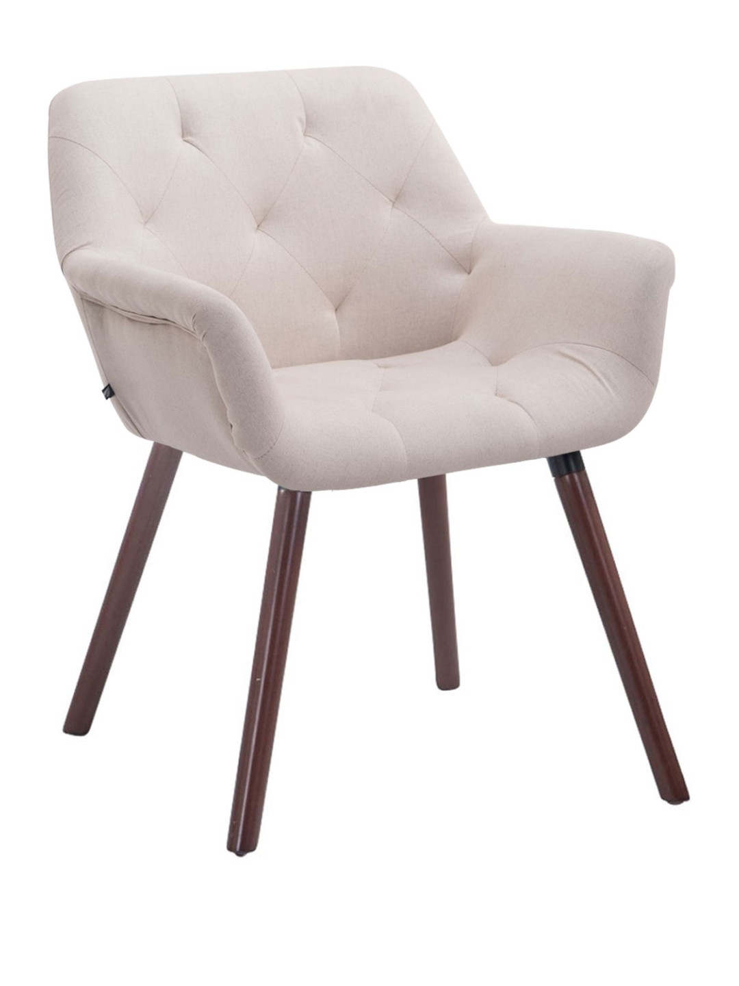 Cadeira para visitantes Cassidy tecido nogueira, bege