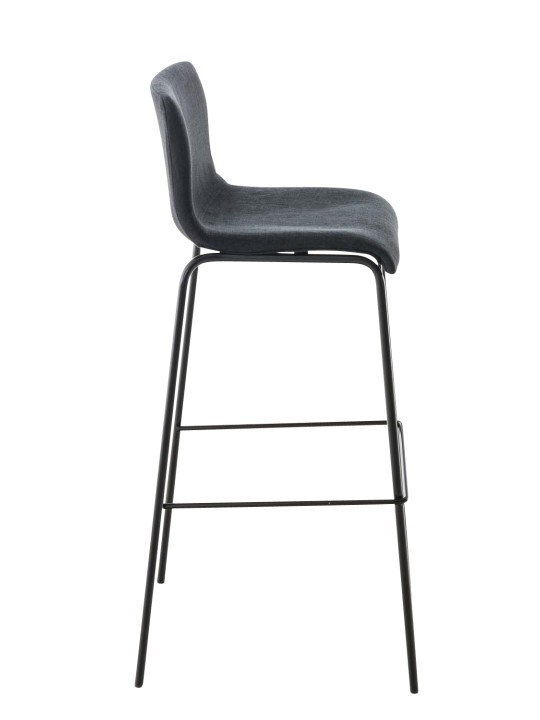 Banqueta alta em tecido Hoover com estrutura de 4 pés, cinza escuro