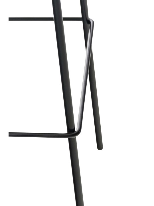 Banqueta alta em tecido Hoover com estrutura de 4 pés, cinza claro