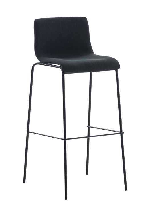 Banqueta alta em tecido Hoover com estrutura de 4 pés, preto