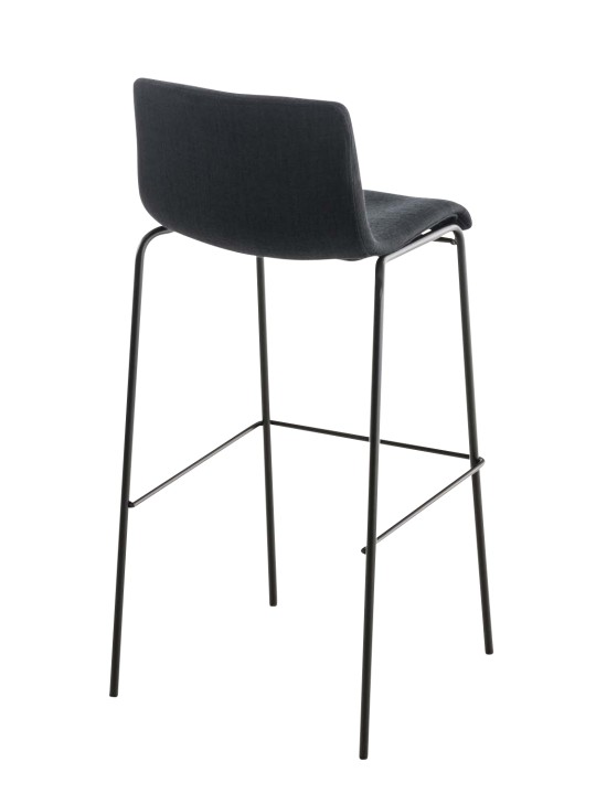 Banqueta alta em tecido Hoover com estrutura de 4 pés, preto