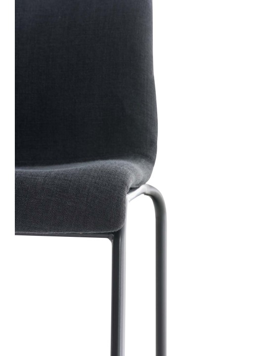 Banqueta alta em tecido Hoover com estrutura de 4 pés, preto