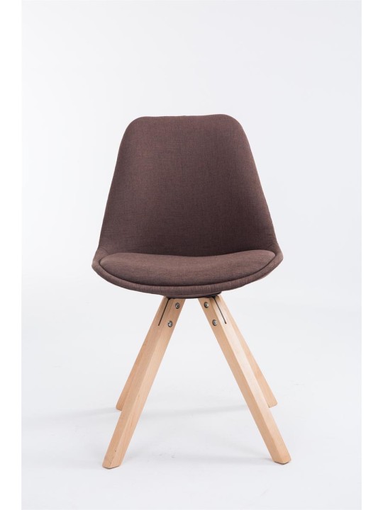 Cadeira para visitantes tecido Toulouse Natura Square, castanho