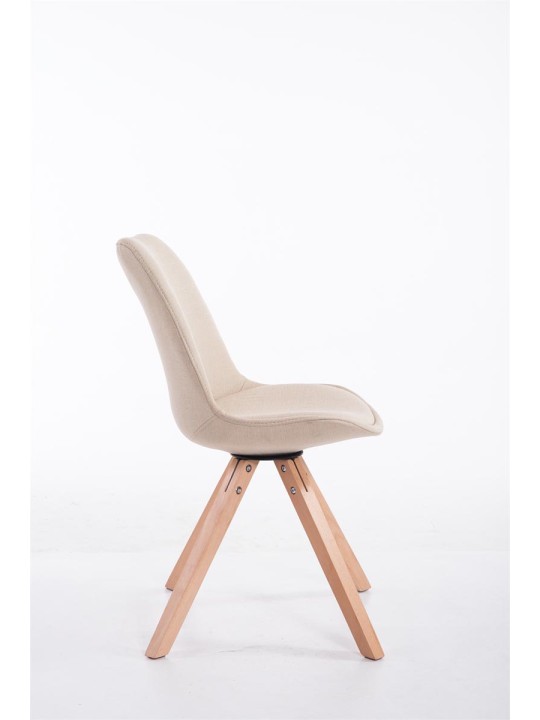 Cadeira para visitantes tecido Toulouse Natura Square, creme