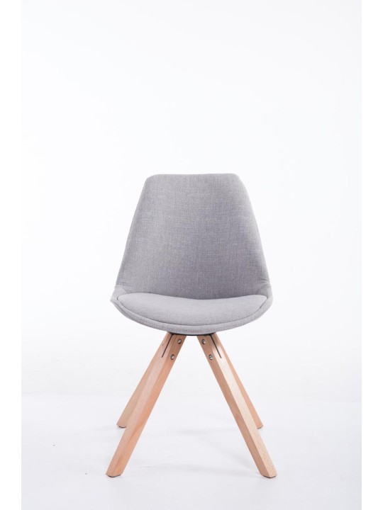 Cadeira para visitantes tecido Toulouse Natura Square, cinza