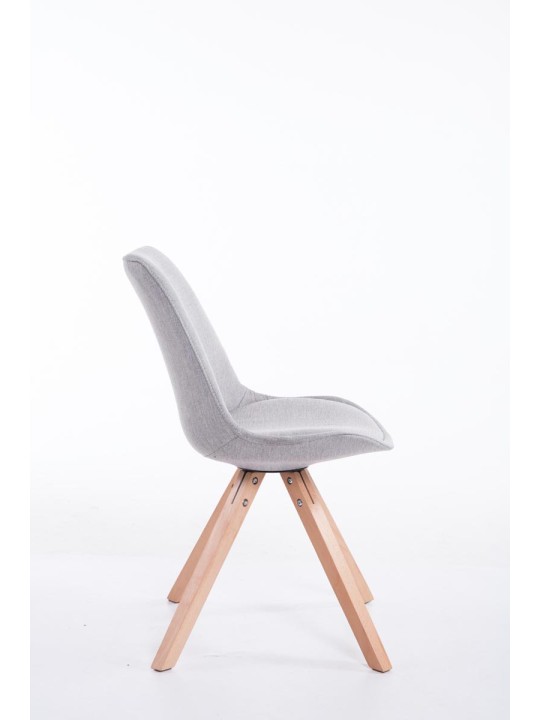 Cadeira para visitantes tecido Toulouse Natura Square, cinza